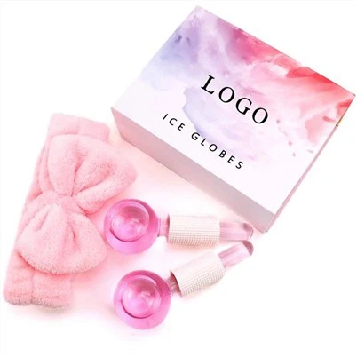 Globi di ghiaccio e set di fascia per massaggio facciale