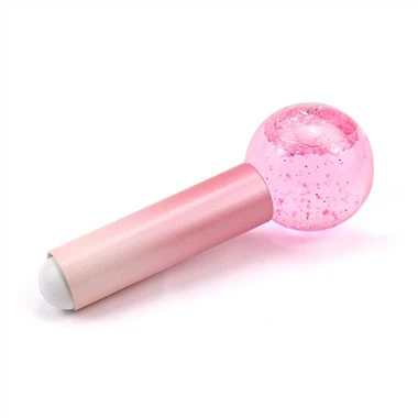 Fascia per capelli con globi di ghiaccio rosa per il viso