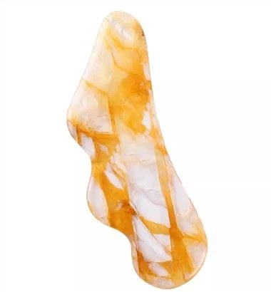 Giallo fluorite Gua Sha per il massaggio facciale
