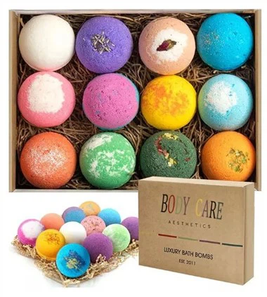 Set di bombe da bagno per ingredienti biologici