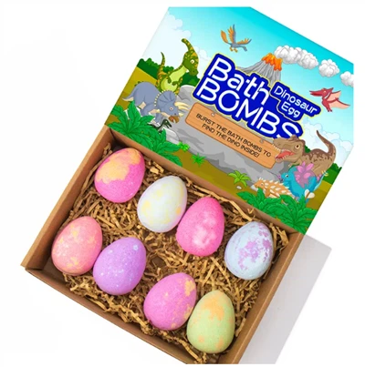 Bombe da bagno di dinosauro con giocattoli a sorpresa all'interno