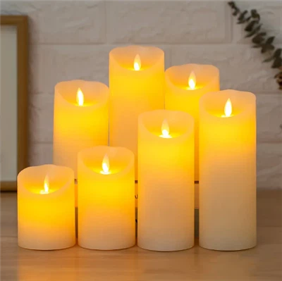 Candela profumata a colonna con batteria elettrica ricaricabile USB senza fiamma