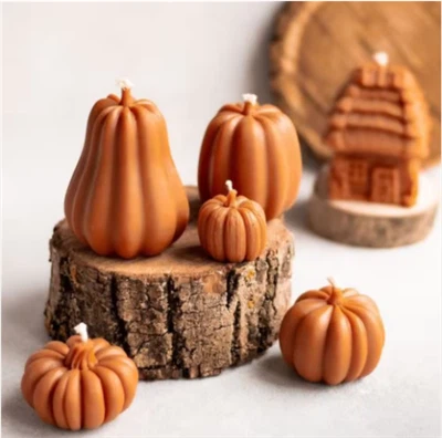 Candele profumate alla zucca di Halloween fatte a mano